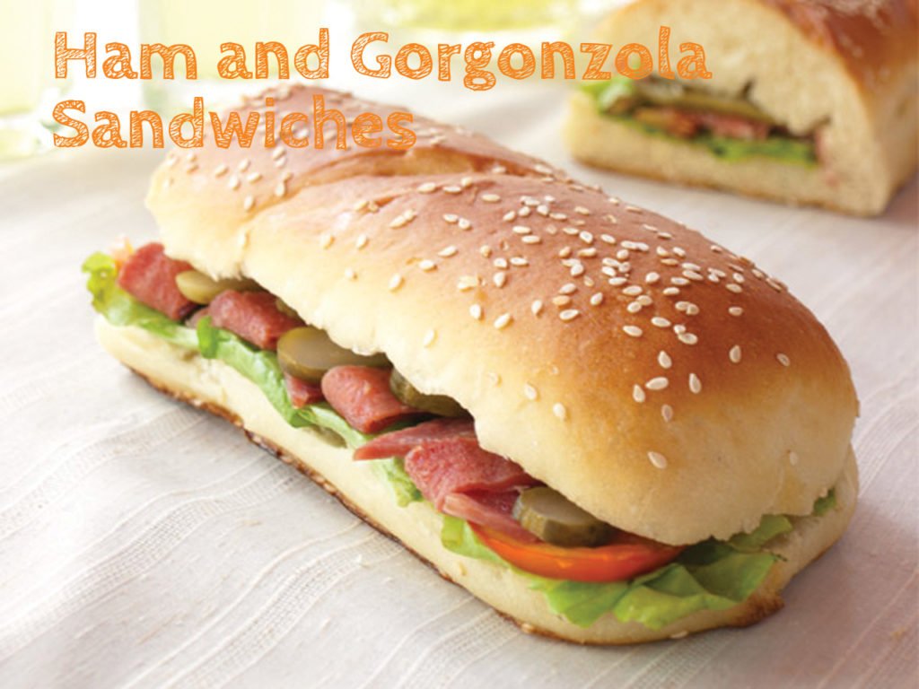 Ham and Gorgonzola Sandwiches