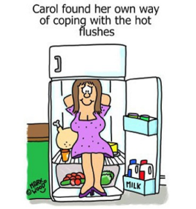 hot flushes after eating
