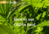 CBD and how to use it in food