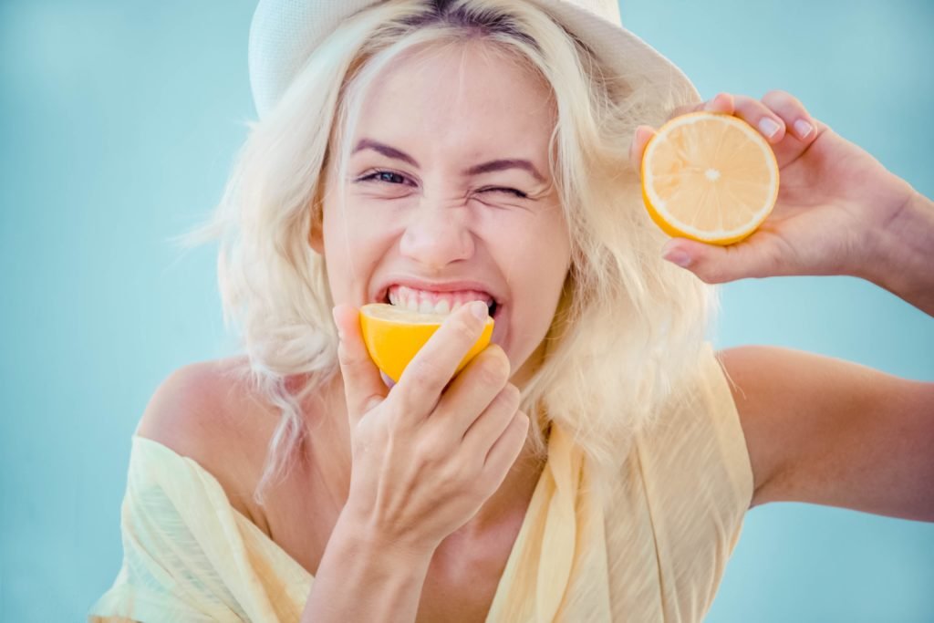 Citrus could erode the enamel of your teeth