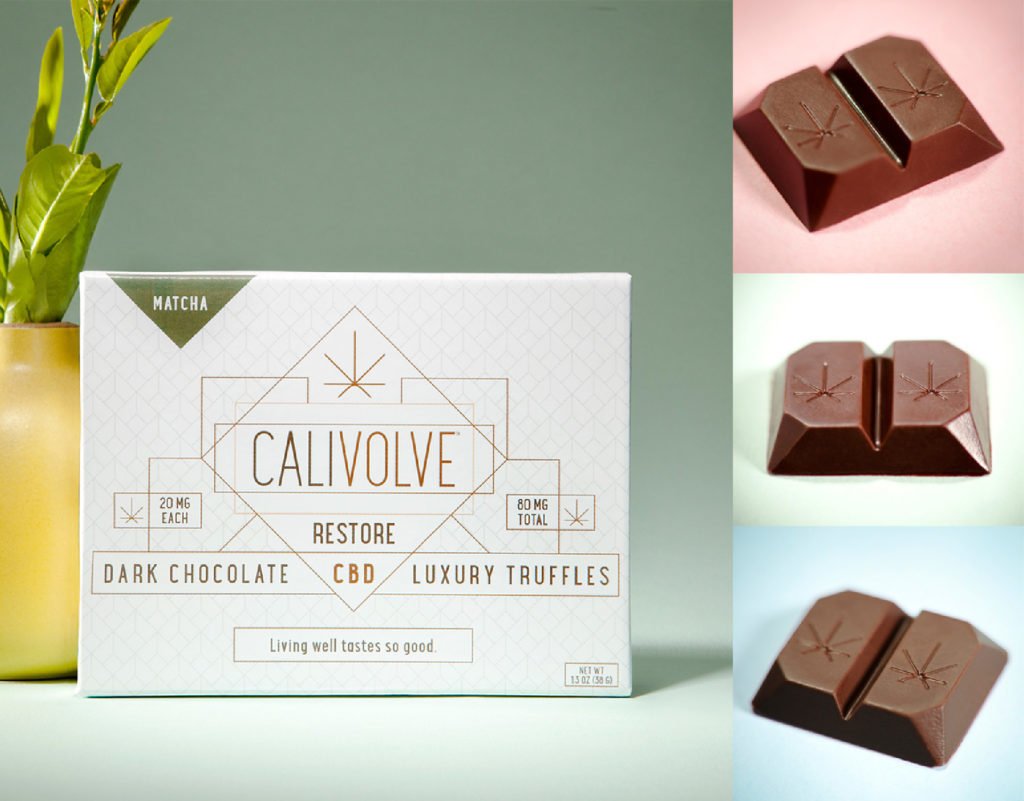 Calivolve CBD dark chocolate truffles