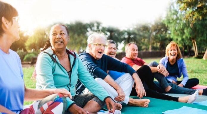 Therapy, Medication, Or Self-Help: Which Is Best For Clinical Depression Happy senior people after yoga sport class having fun sitting outdoors in park city